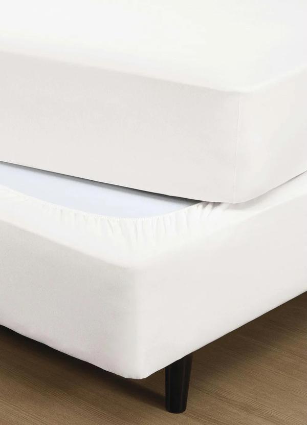 Sul Brasil - Saia Box em Malha Branco Solteiro 1 Peça 1