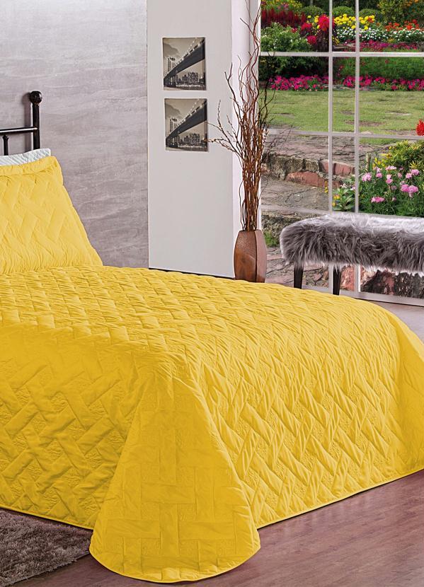 Lar e Lazer - Jogo de Cobre Leito Amarelo Casal 3 Peças 2