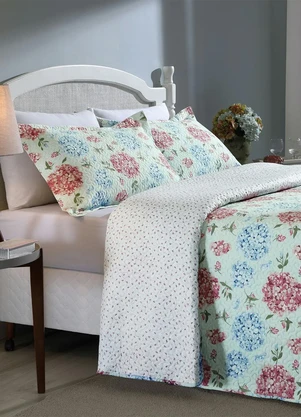 Mundo Lar - Jogo de Cobre Leito Azul Casal 3 Peças - MUNDO LAR