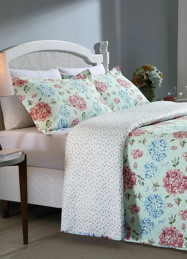 Mundo Lar - Jogo de Cobre Leito Azul Casal 3 Peças