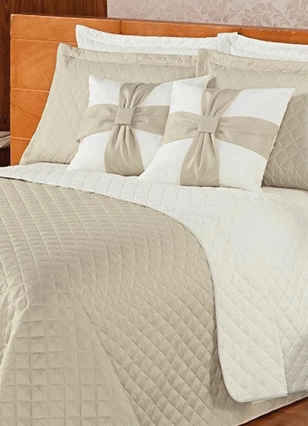 Lar e Lazer - Jogo de Cobre Leito Bege Casal 5 Peças 3