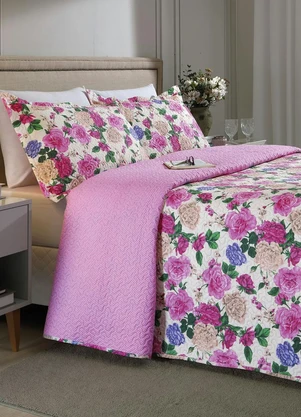 Mundo Lar - Jogo de Cobre Leito Floral Casal 3 Peças - MUNDO LAR