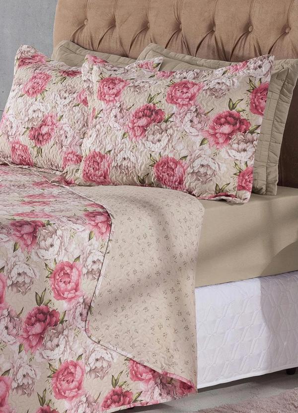 Mundo Lar - Jogo de Cobre Leito Floral Casal 3 Peças 2