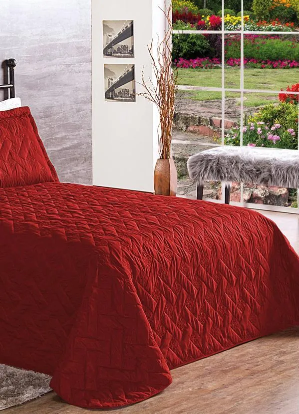 Lar e Lazer - Jogo de Cobre Leito Vermelho Casal 3 Peças 2