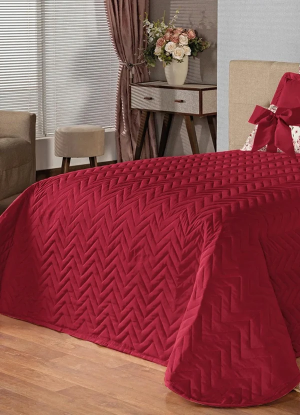 Lar e Lazer - Jogo de Cobre Leito Vermelho Casal 5 Peças 3