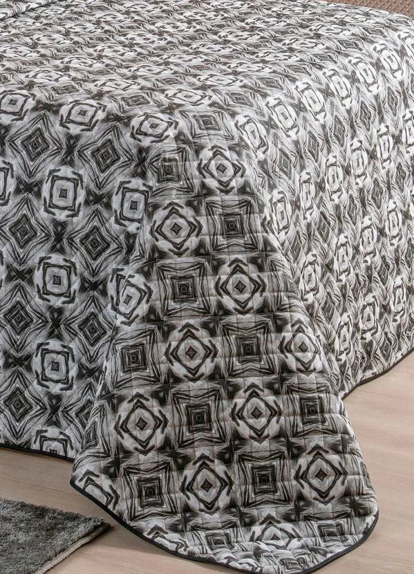 Lar e Lazer - Jogo de Colcha 180 Fios Preto Casal 3 Peças 3