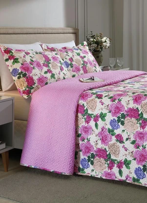 Mundo Lar - Jogo de Cobre Leito Floral King 3 Peças - MUNDO LAR