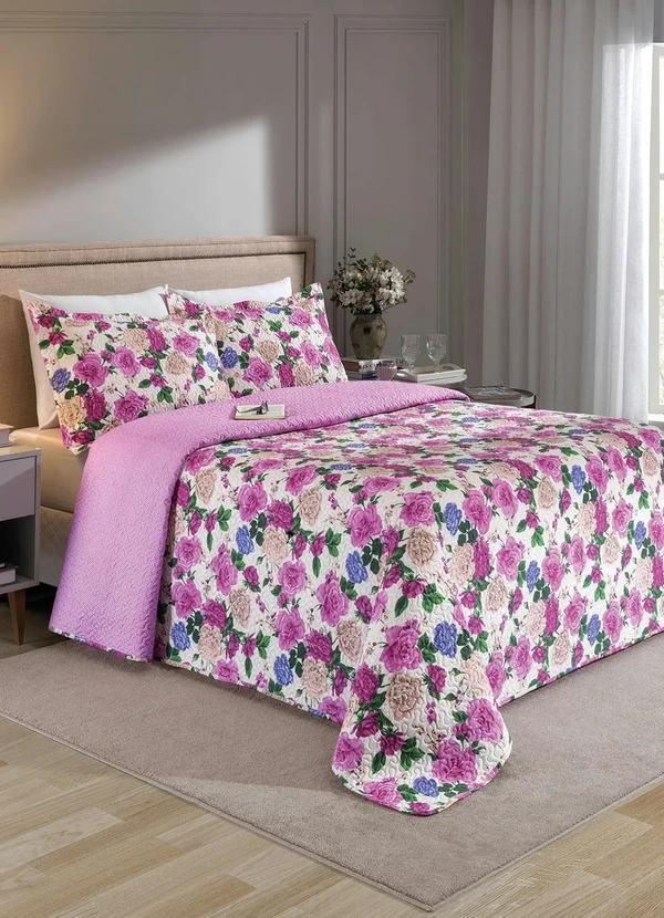 Mundo Lar - Jogo de Cobre Leito Floral King 3 Peças 2