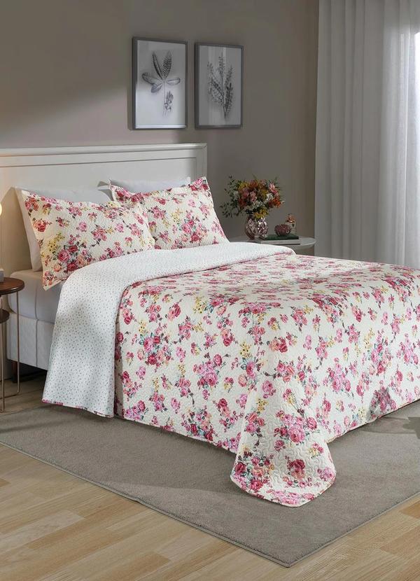 Mundo Lar - Jogo de Cobre Leito Floral King 3 Peças 2