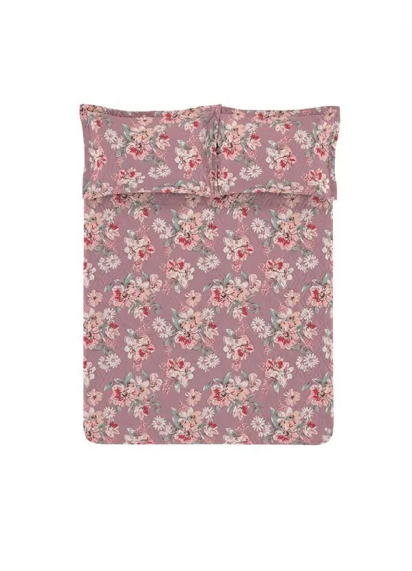 Hedrons - Cobre Leito Floral Lilás Queen 1 Peça 2