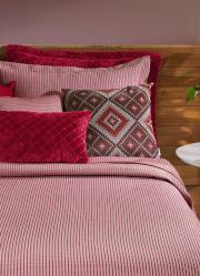 Cobre Leito Piquet Vermelho Queen 1 Pe�a