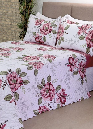 Mundo Lar - Jogo Cobre Leito Bouti Garden Queen Amapola 3pçs - MUNDO LAR
