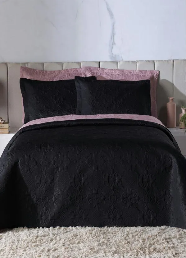 Lar e Lazer - Cobre Leito Dupla Face Preto Solteiro 1 Peça