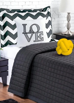 Lar e Lazer - Jogo de Cobre Leito Amarelo Solteiro 4 Peças - LAR E LAZER