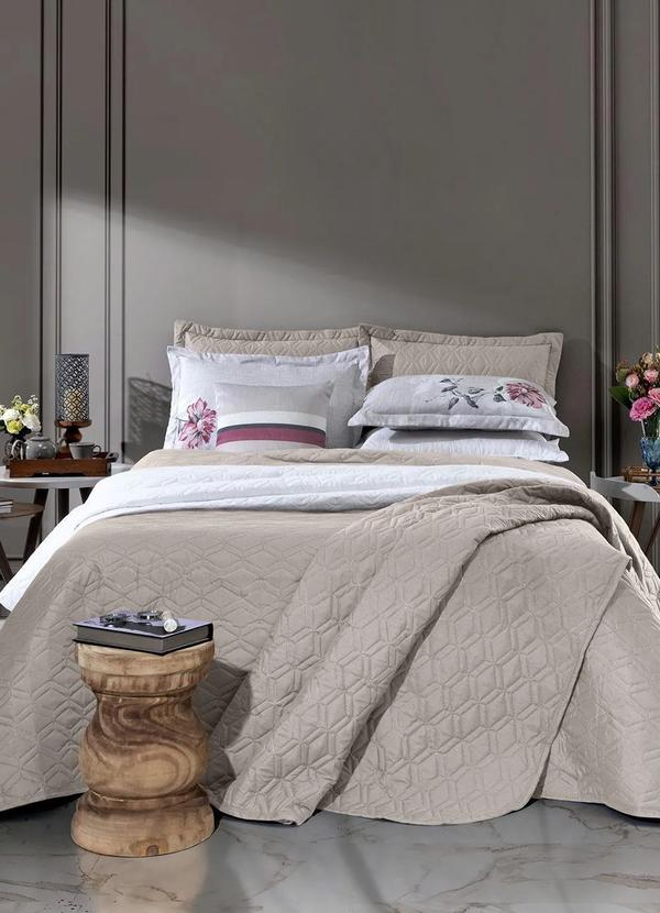 Hedrons - Jogo de Cobre Leito Bege Solteiro 2 Peças