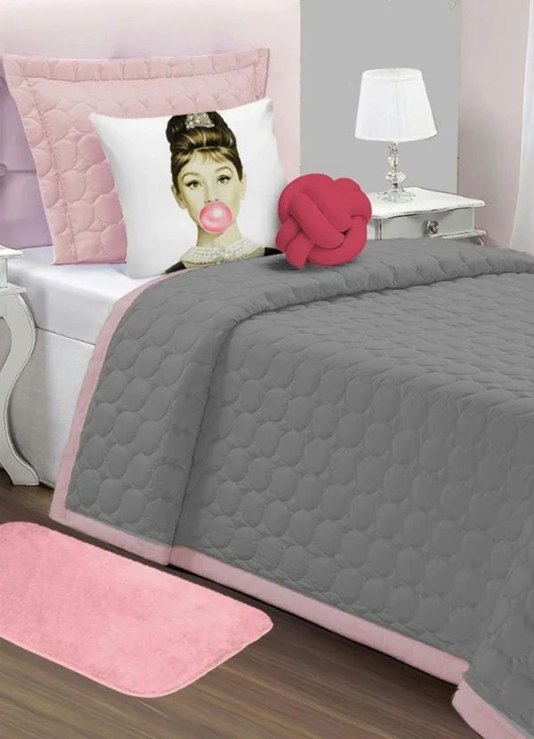 Lar e Lazer - Jogo de Cobre Leito Rosê Solteiro 4 Peças 2