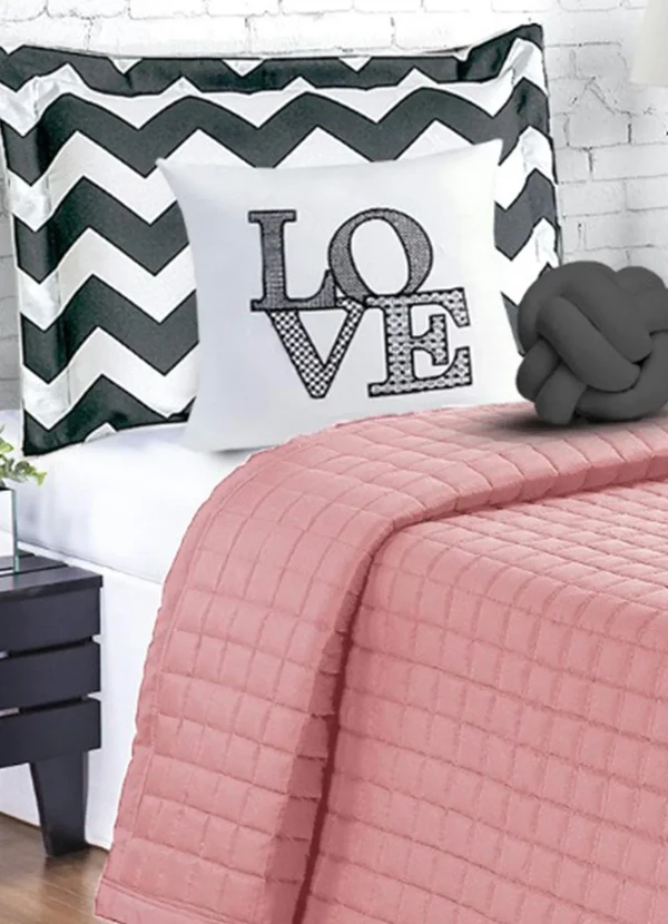 Lar e Lazer - Jogo de Cobre Leito Rosê Solteiro 4 Peças 3