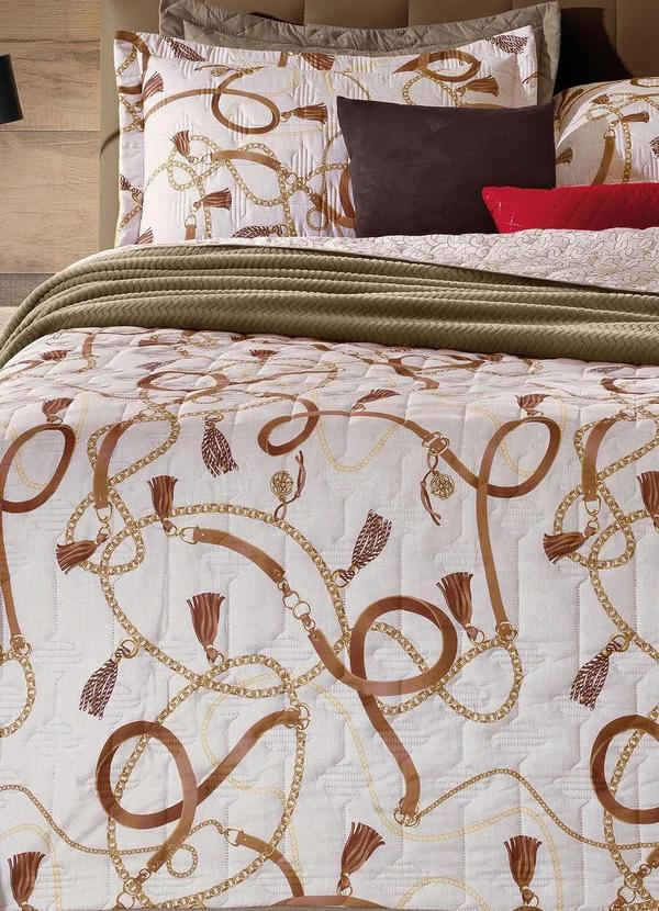 Hedrons - Jogo de Cobre Leito Bege Solteiro 2 Peças 2