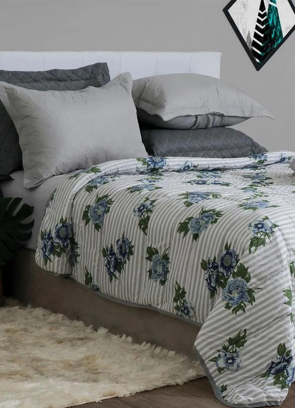 Cobre Leito Dupla Face (Cinza (Casal)) 1 Pe�a