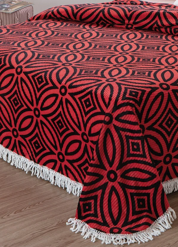 Lar e Lazer - Colch Vermelho Casal 1 Peça 3