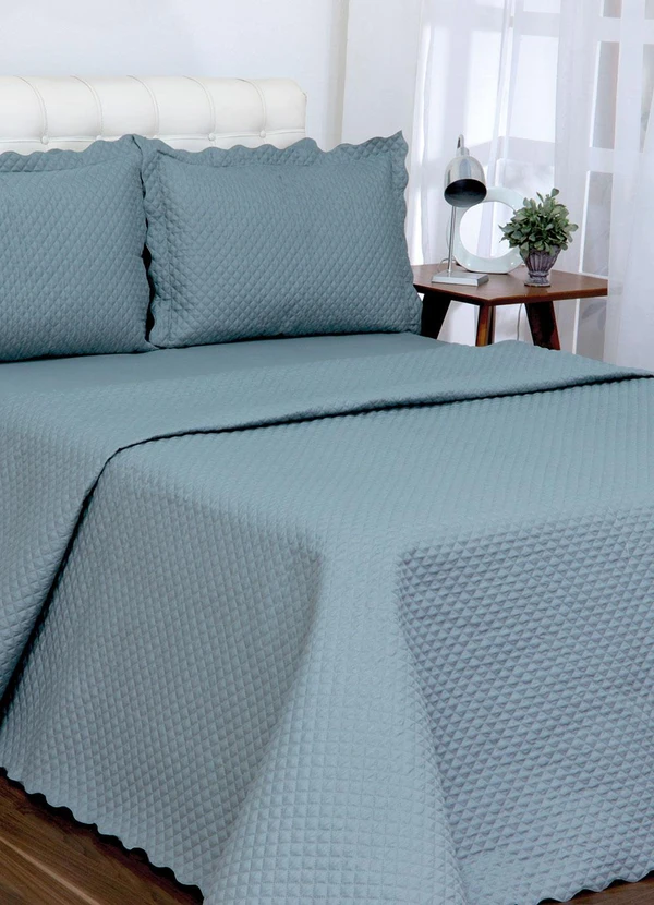 Lar e Lazer - Jogo Cobre Leito Queen Classic Cinza 3 Peças