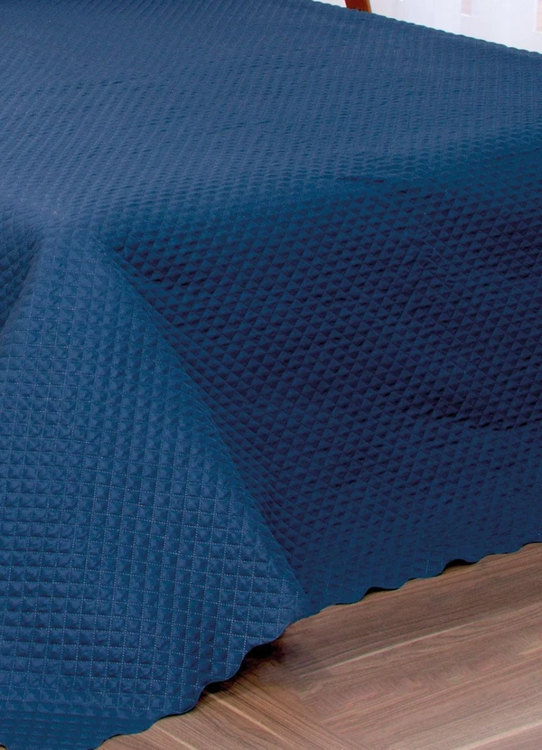 Lar e Lazer - Jogo Cobre Leito Queen Classic Marinho 3 Peças 3