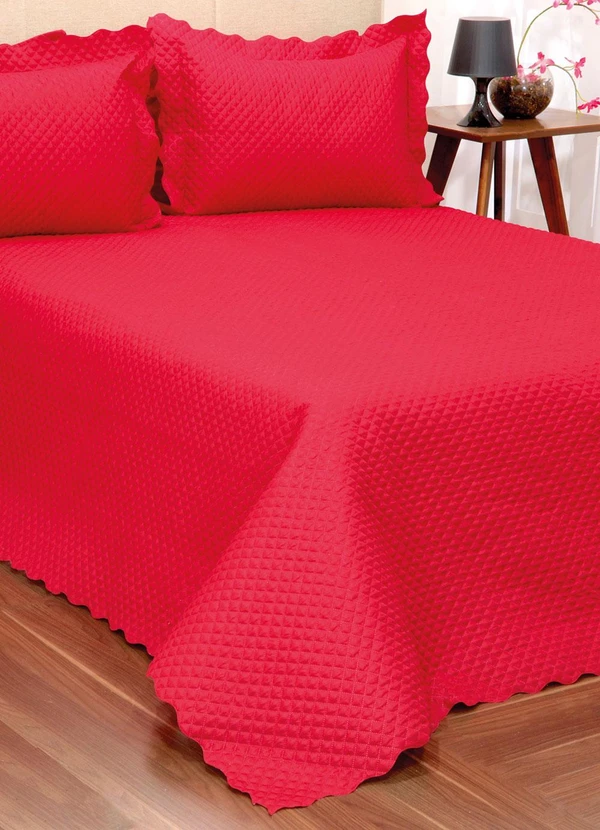 Lar e Lazer - Jogo Cobre Leito Queen Classic Vermelho 3 Peças