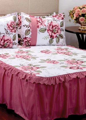 Lar e Lazer - Jogo Colcha Casal Tais Amapola 3 Peças - LAR E LAZER