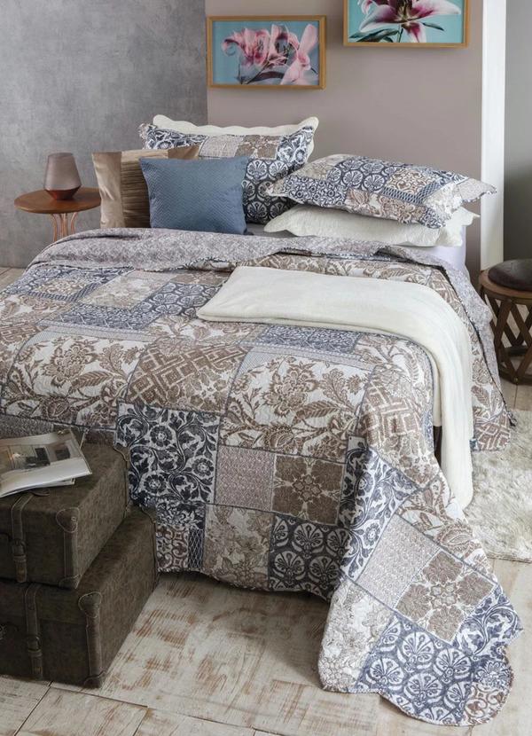 Jolitex - Jogo de Cobre Leito Floral Casal 3 Peças 1