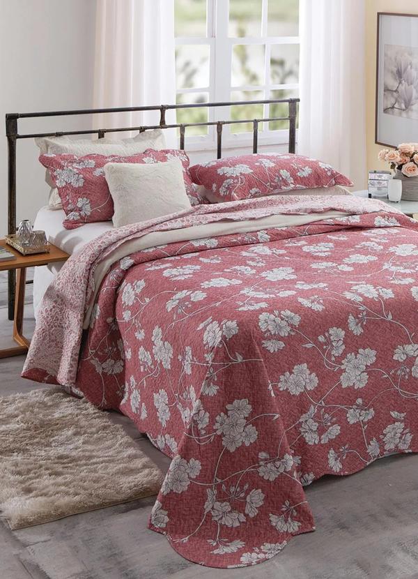 Jolitex - Jogo de Cobre Leito Rosa Casal 3 Peças