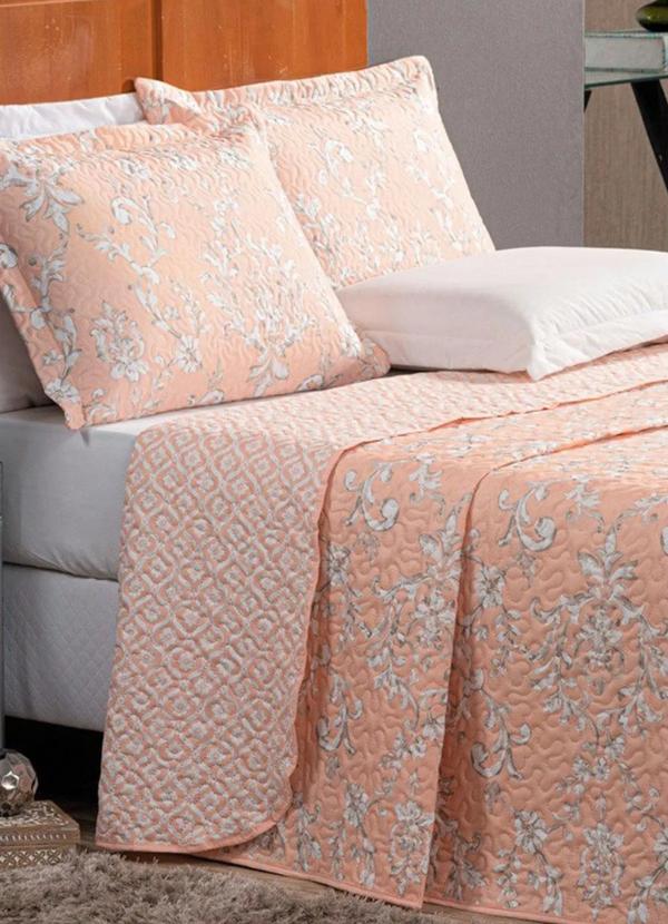 Lar e Lazer - Jogo de Cobre Leito Rosa Casal 3 Peças 4