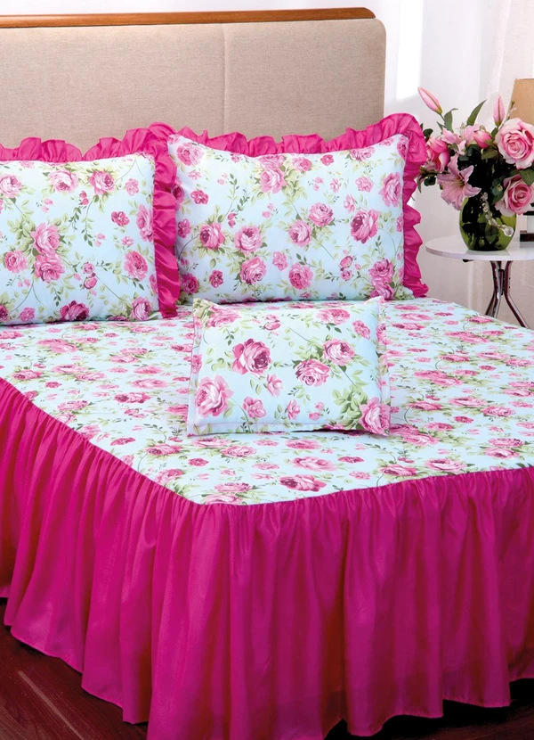 Lar e Lazer - Jogo de Colcha Casal Pink 4 Peças