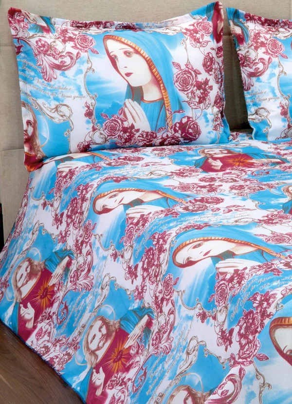 Lar e Lazer - Jogo de Colcha Casal Sagrado Coração 3 Peças 2