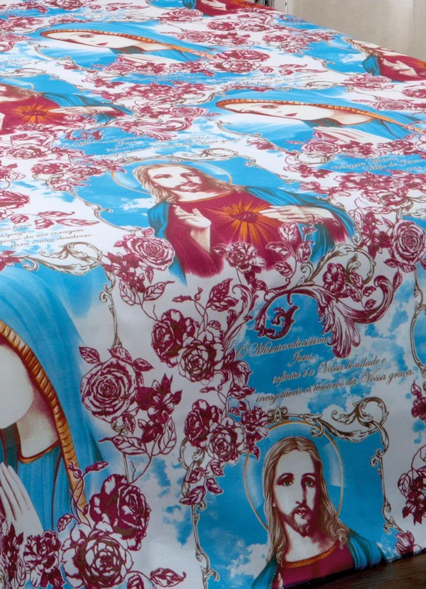 Lar e Lazer - Jogo de Colcha Casal Sagrado Coração 3 Peças 3