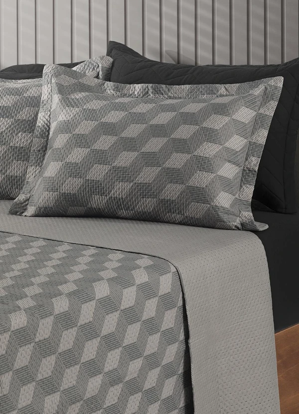 Sul Brasil - Kit Colcha Casal Estampada 3 Peças 3