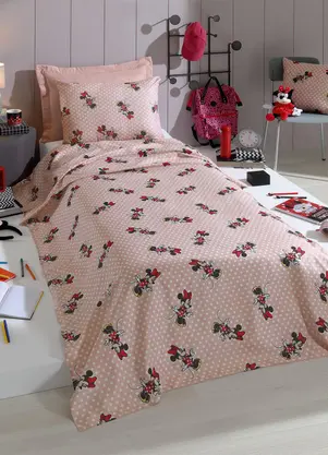 Hedrons - Sobre Lençol Minnie Solteiro 1 Peça - HEDRONS