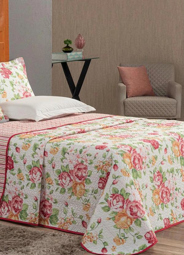 Lar e Lazer - Jogo de Cobre Leito Floral Queen 3 Peças 2