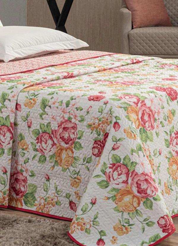 Lar e Lazer - Jogo de Cobre Leito Floral Queen 3 Peças 3