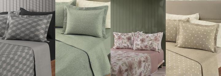 Kit Colcha Queen Estampada Sortida 3 Pe�as