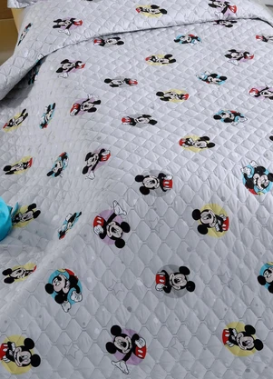 Hedrons - Colcha Disney Mickey Solteiro 1 Peça - HEDRONS