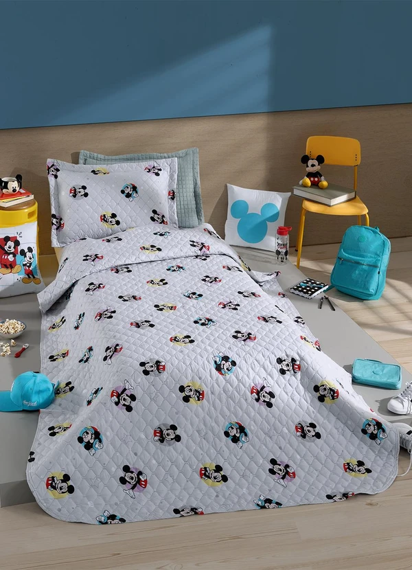Hedrons - Colcha Disney Mickey Solteiro 1 Peça