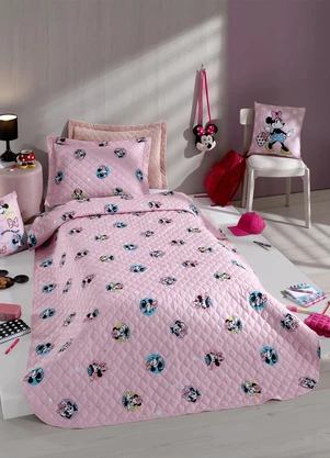 Hedrons - Colcha Disney Minnie Solteiro 1 Peça - HEDRONS