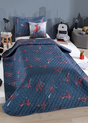 Hedrons - Colcha Disney Spiderman Solteiro 1 Peça - HEDRONS