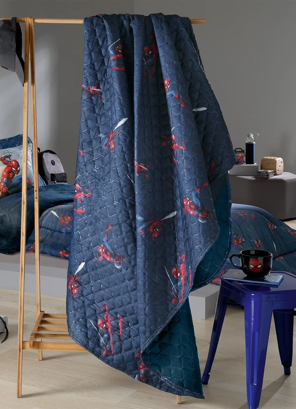 Hedrons - Colcha Disney Spiderman Solteiro 1 Peça 3
