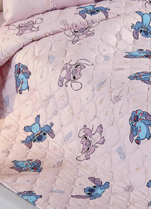 Hedrons - Colcha Solteiro Stitch Love 1 Peça 2