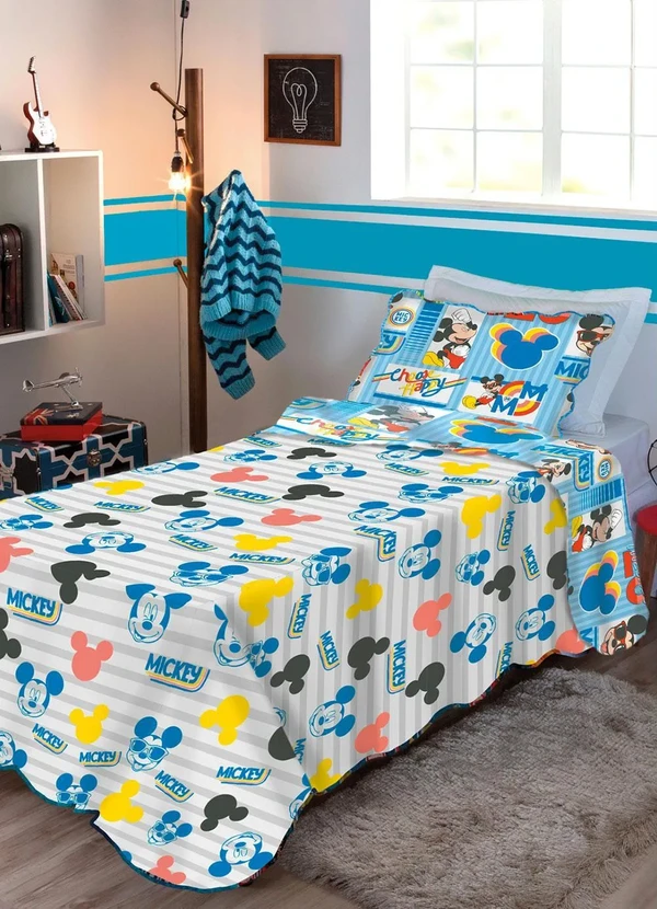 Jolitex - Jogo de Cobre Leito Mickey Solteiro 2 Peças 2