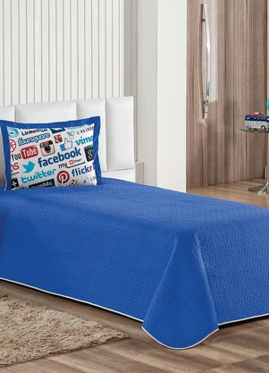 Lar e Lazer - Jogo de Cobre Leito Mídias Solteiro 2 Peças - LAR E LAZER