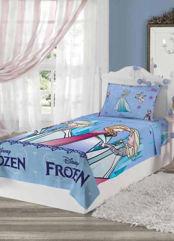 Lepper - Sobre Lençol Frozen Solteiro 1 Peça 1