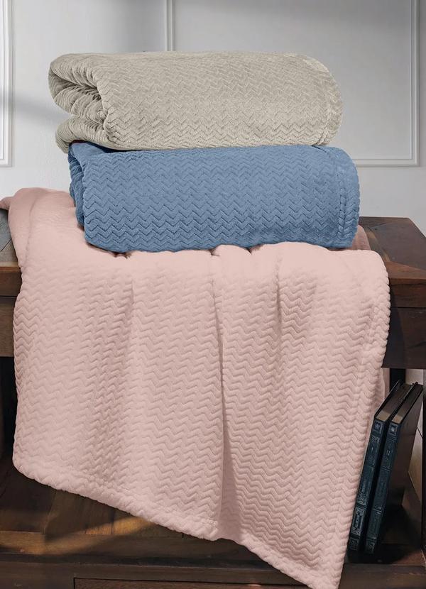 Hedrons - Cobertor Plush Azul Casal 1 Peça 3