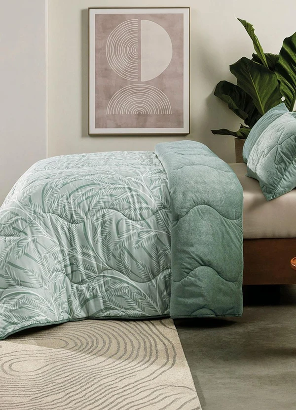 Rovi Home - Edredom Blend Comfort Casal Verde